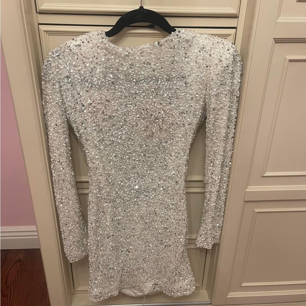 Retrofete white sequin dress.